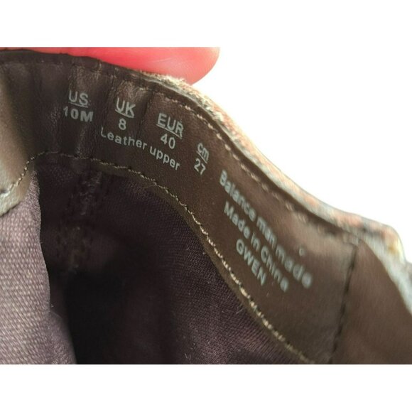 Bleeker & Bond Womens Leather Snake Print Ankle Boots Brown Cream Sz 10M JJ4015 - Picture 5 of 10